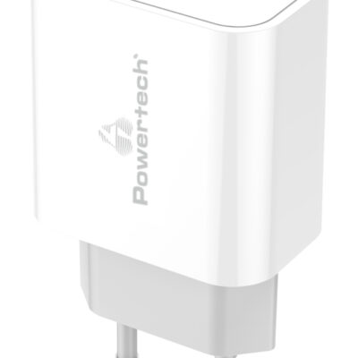 POWERTECH φορτιστής τοίχου PT-1025, USB & USB-C, PD QC3.0, 30W, λευκός