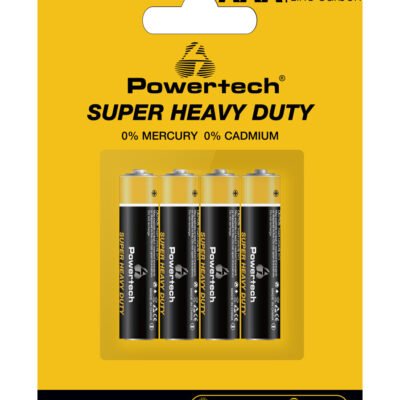 POWERTECH μπαταρίες Zinc Carbon Super Heavy Duty PT-1218, AAA 1.5V, 4τμχ